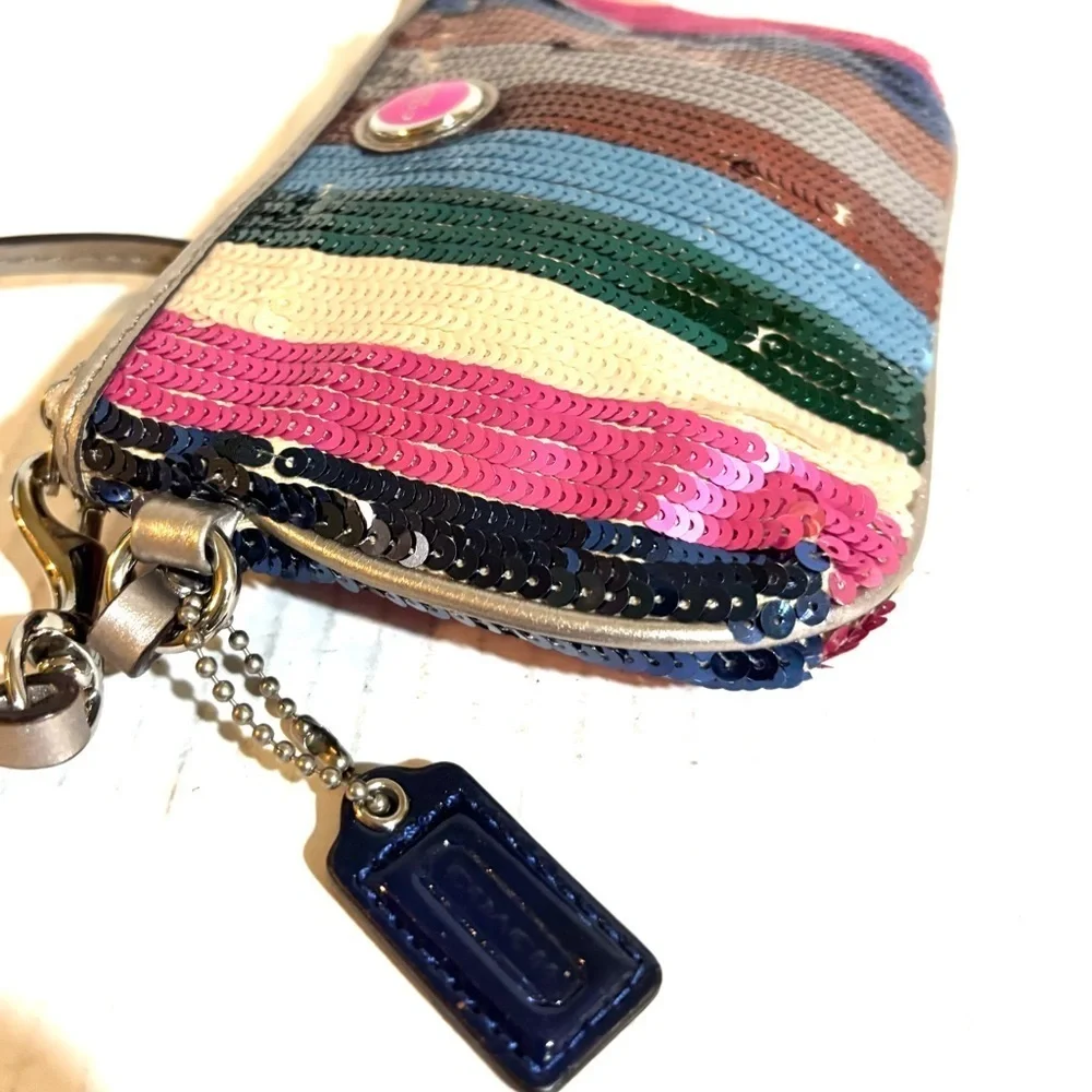 Coach Colorful Sequin Wristlet